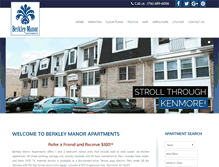 Tablet Screenshot of berkleymanorapartments.com